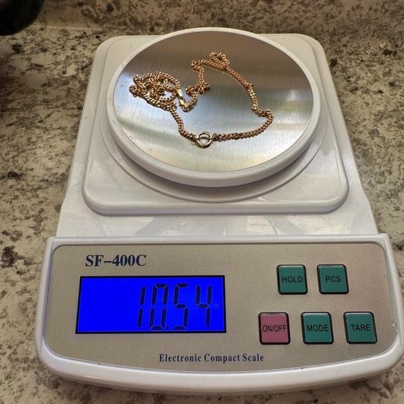 Vintage 9k ct yellow gold curb carabiner and catbird charm holder chain necklace - Picture 7 of 11